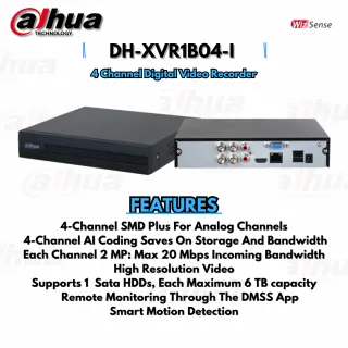 DHI-XVR1B04-I 4CH Penta-brid 1080N/720P Cooper 1U