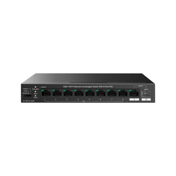 IPCOM G1110PF-8-120W  8PORT GINGER POE SWITCH