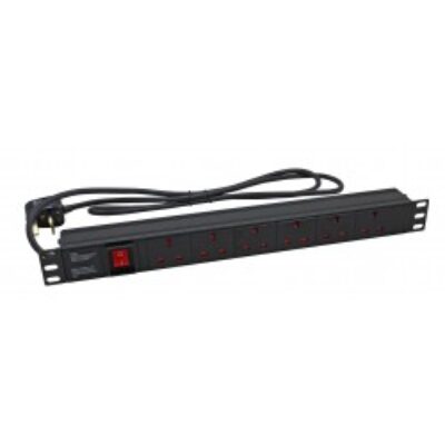 6 Way Black Cabinet Power Distribution Un